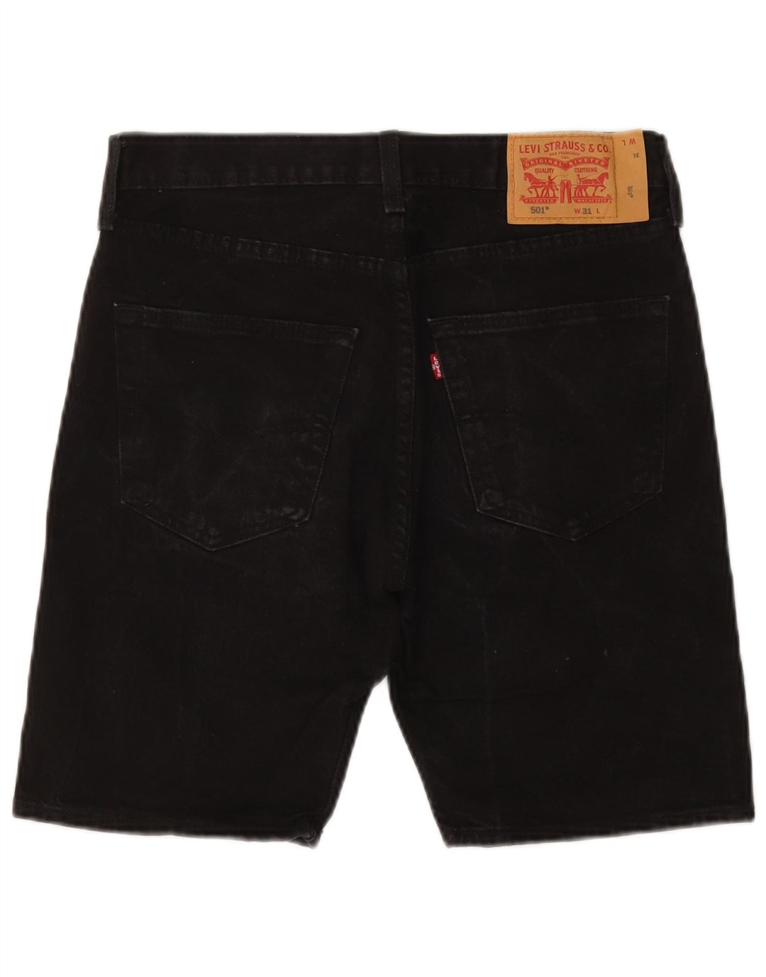 LEVI'S Pantaloncini di jeans 501 da uomo W31 cotone nero medio