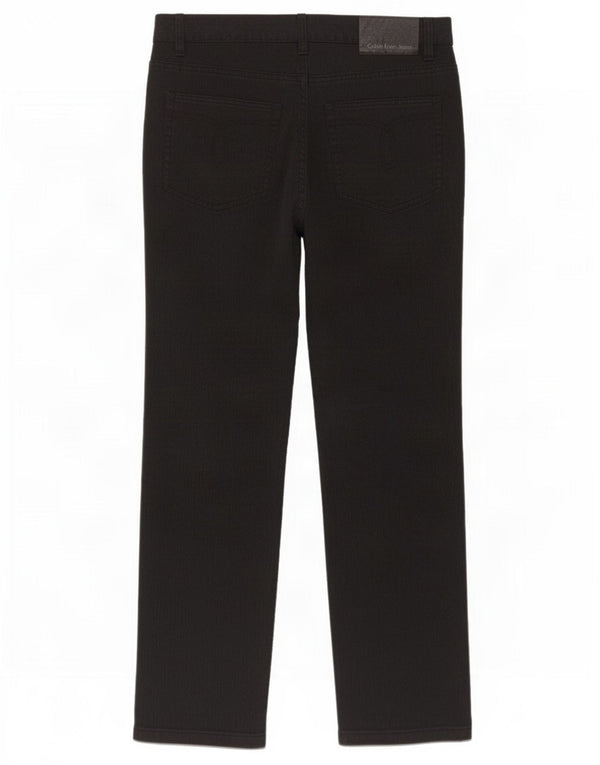 Pantaloni casual da uomo Bootcut Calvin Klein W33 L30 cotone gessato nero