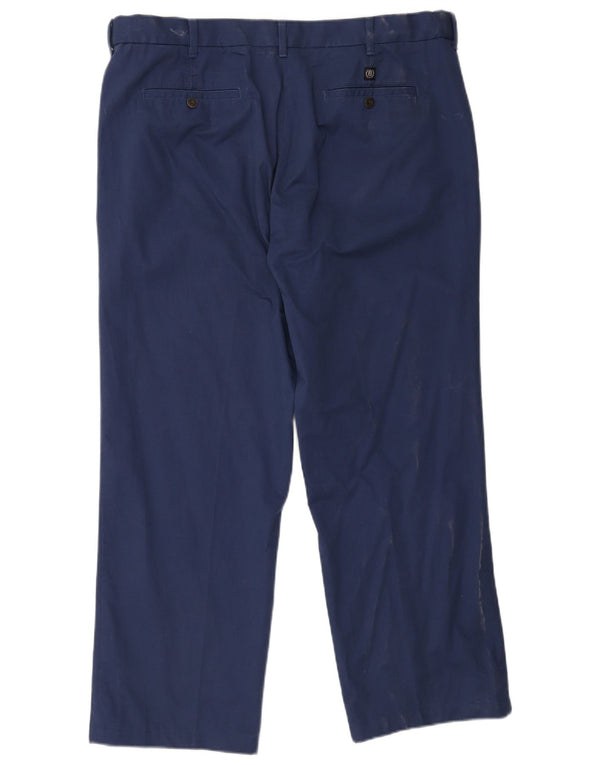 Pantaloni chino dritti Marks & Spencer da uomo blu Harbour W40 L30 blu navy