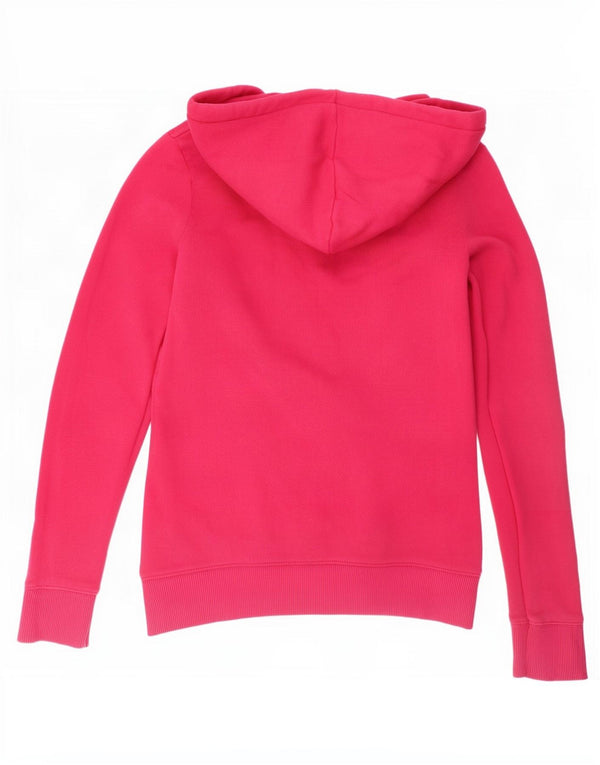 Maglione con cappuccio e zip da donna Benetton UK 6 XS cotone rosa