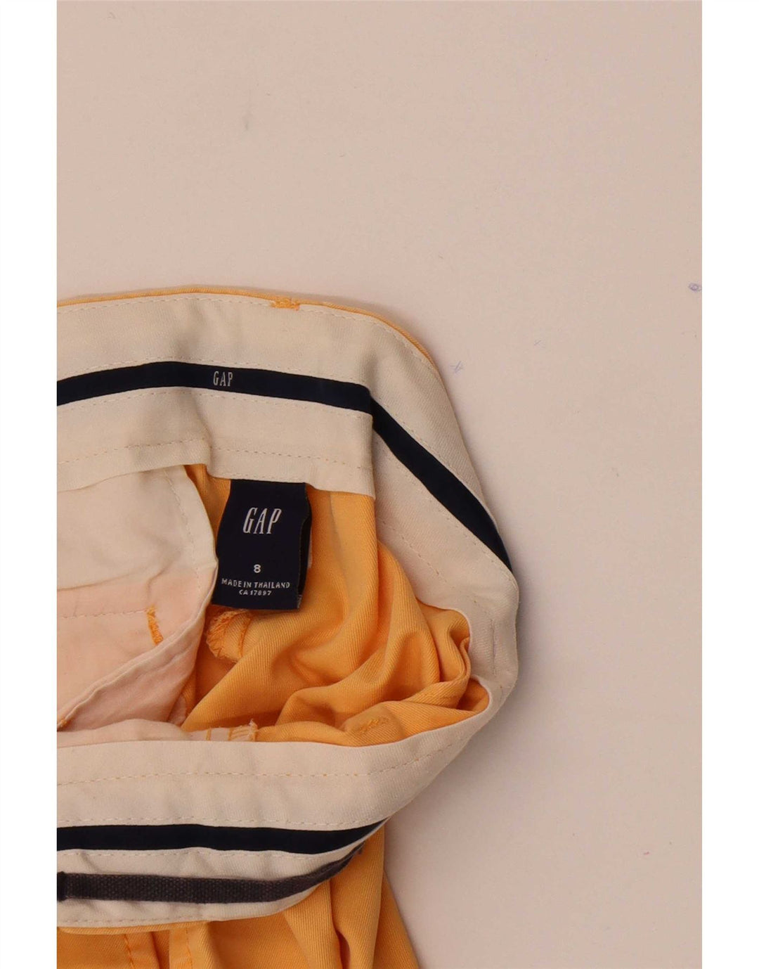 Pantaloncini chino da donna Gap US 8 medi W32 cotone giallo