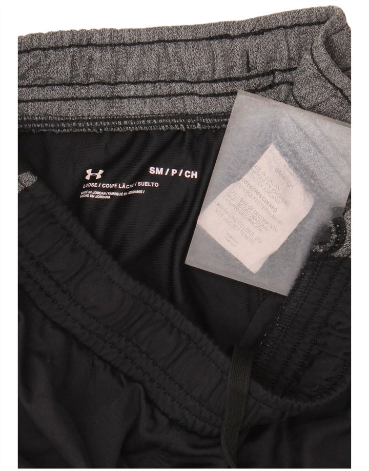 Pantaloncini sportivi grafici da uomo Under Armour piccoli in poliestere color block nero
