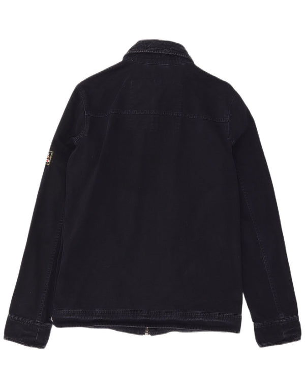 Giubbotto bomber da uomo Regiment Superdry UK 36 piccolo cotone blu navy