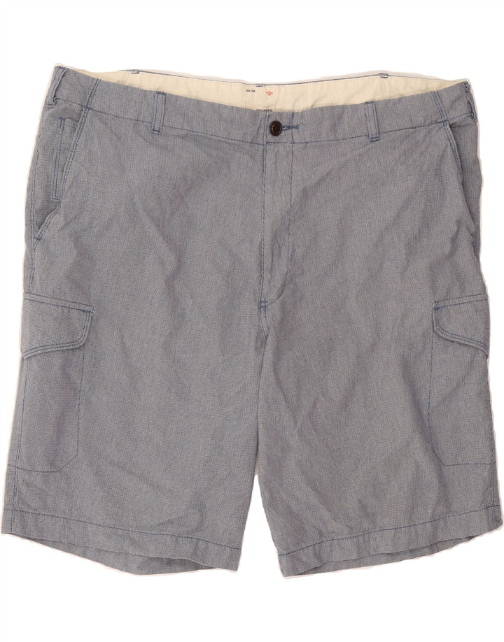 DOCKERS Mens Cargo Shorts W42 2XL Blue Check Cotton Vintage Dockers and Second-Hand Dockers from Messina Hembry 