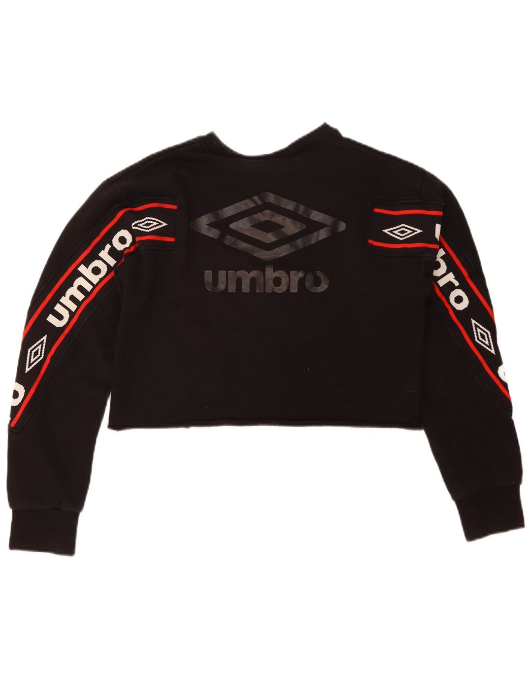 Felpa con grafica corta da donna Umbro UK 14 media nera