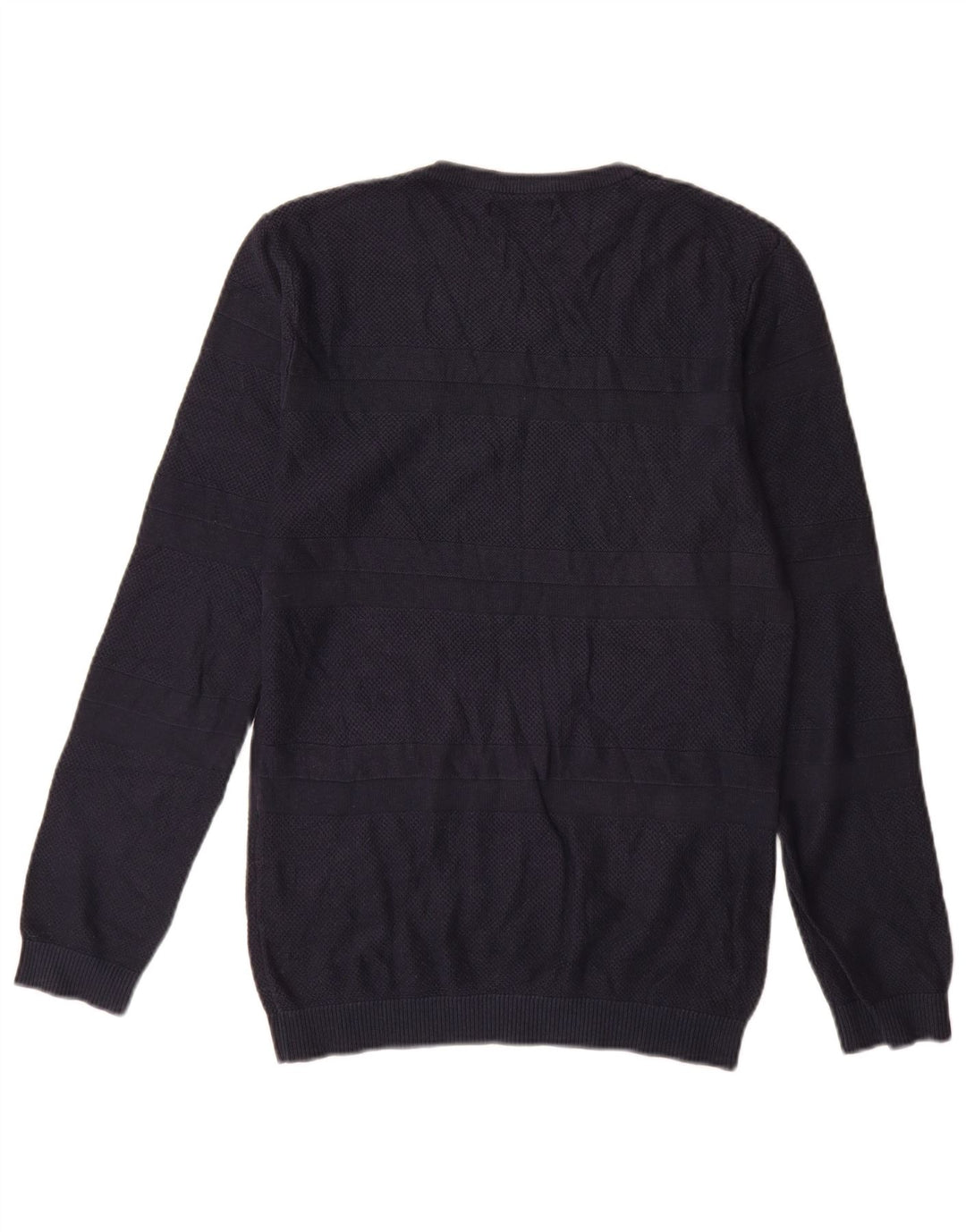 Maglione Zara da uomo con scollo a barca, piccolo, a righe blu navy