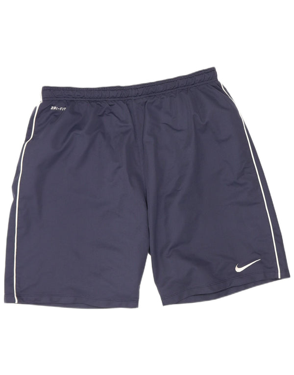 Pantaloncini sportivi Nike Dri Fit da uomo XL in poliestere blu navy