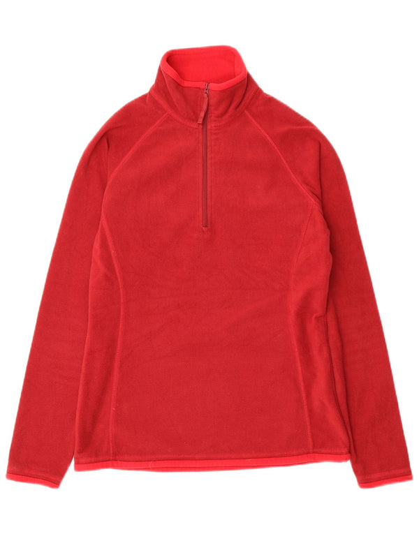 Maglione in pile da donna con collo e zip Mountain Warehouse UK 8 Small Poliestere rosso