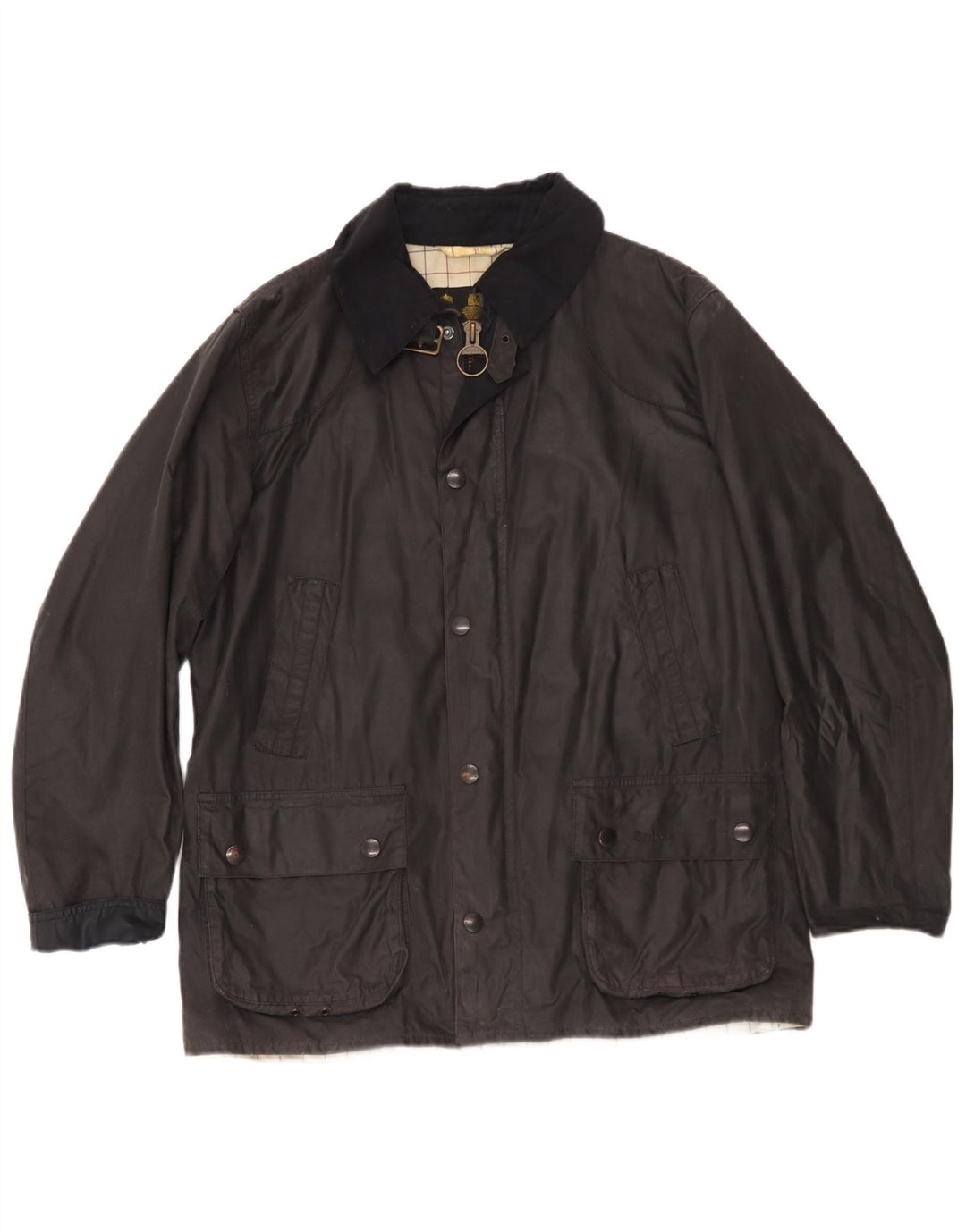 Giacca da uomo in cotone cerato Barbour UK 40 grande cotone nero