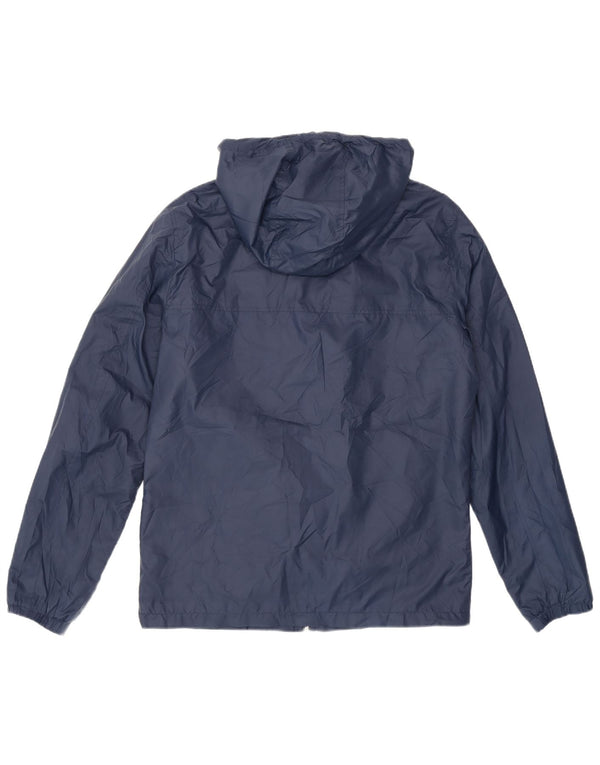 Giacca antipioggia con cappuccio da uomo Jack & Jones UK 38 Medium Navy Blue Colourblock