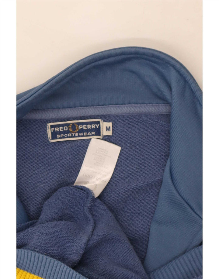 Giacca da tuta da uomo Fred Perry in cotone color block blu medio