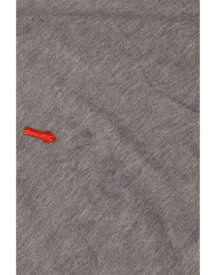 Polo da uomo Fila Large in cotone grigio