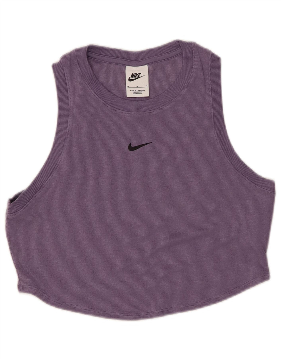 Canotta corta NIKE da donna UK 12 poliestere viola medio
