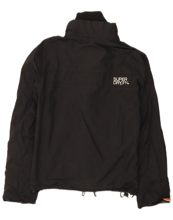 Giacca antipioggia grafica per ragazze Superdry 11-12 anni grande in nylon nero