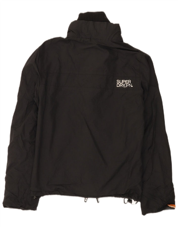 Giacca antipioggia grafica per ragazze Superdry 11-12 anni grande in nylon nero
