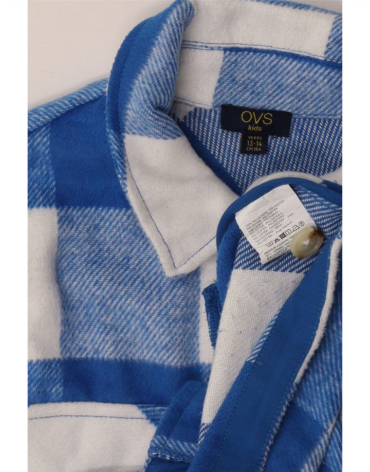 Camicia OVS Bambina in Flanella 13-14 Anni Poliestere Blu Check