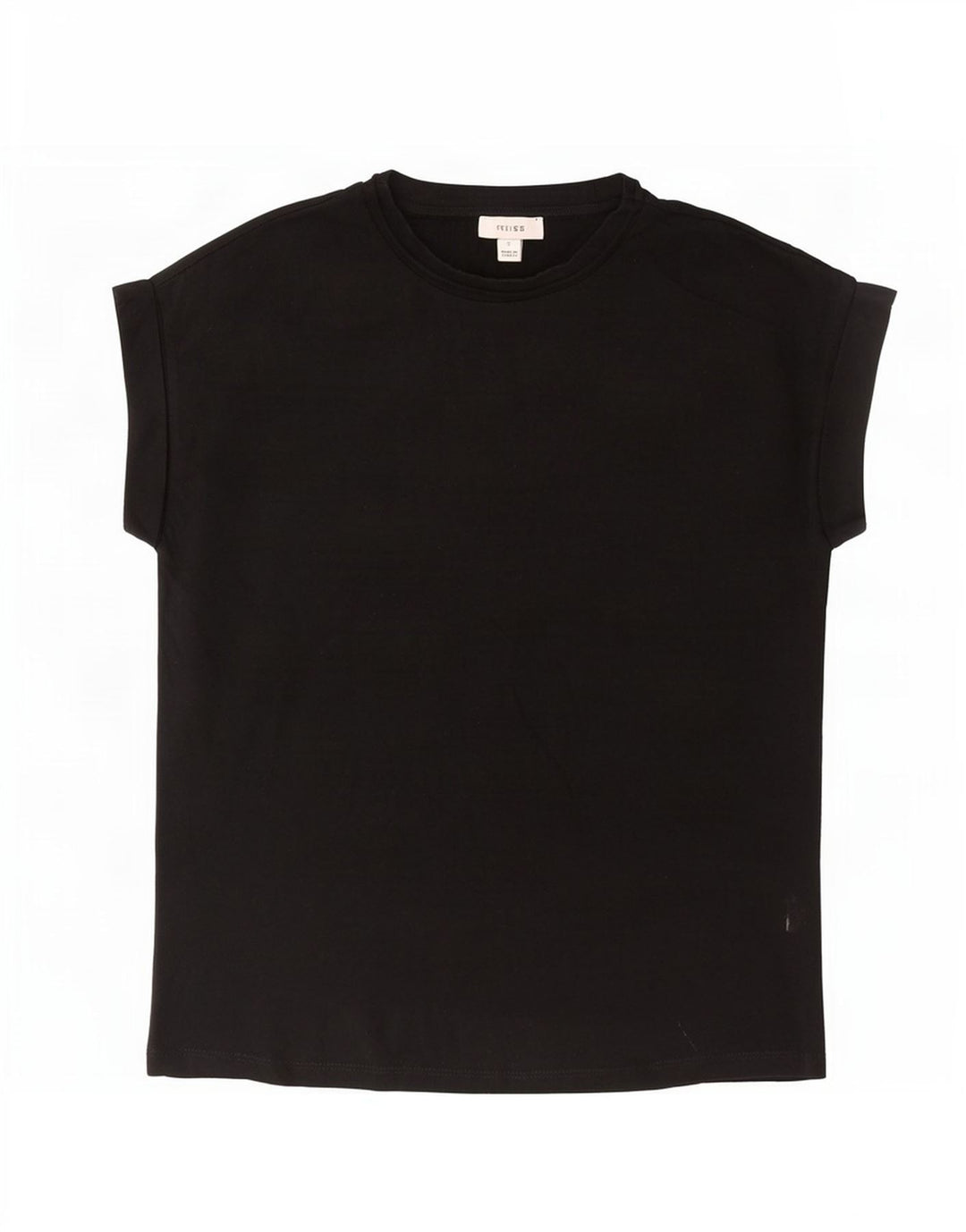 T-shirt da uomo Reiss Top piccola in cotone nero