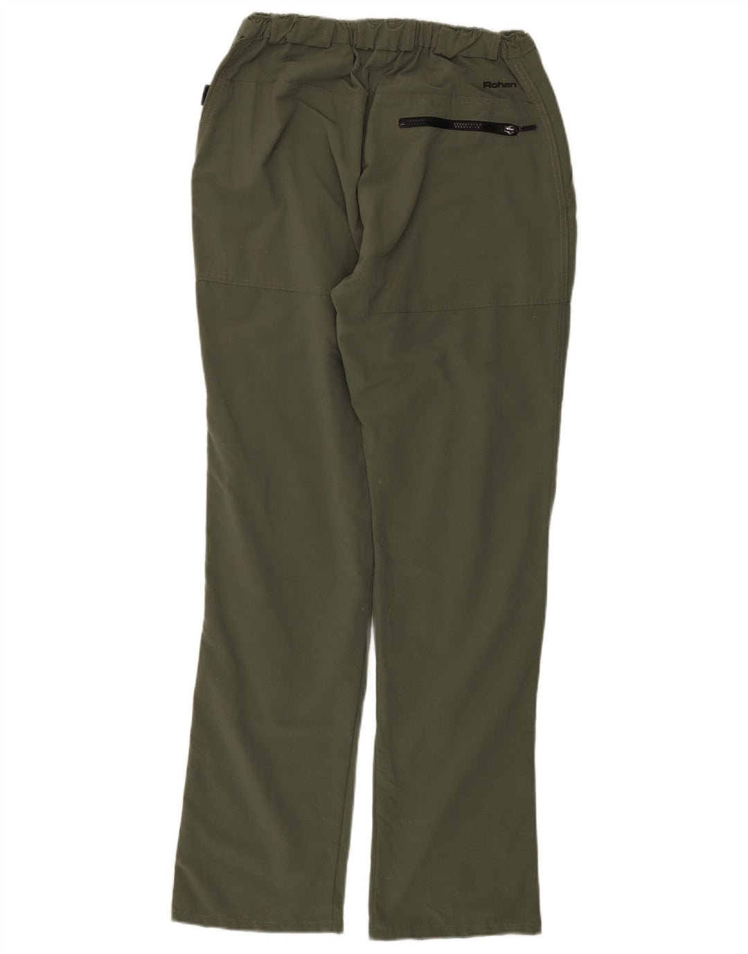 Pantaloni chino dritti da donna ROHAN medi W28 L33 verde poliammide
