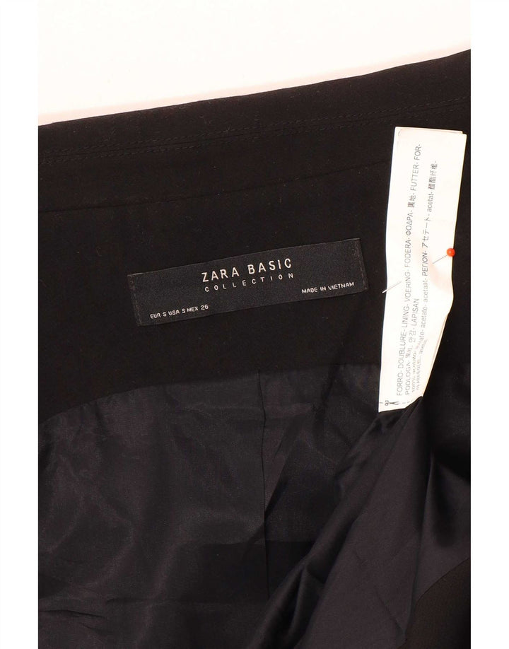 Giacca blazer doppiopetto da donna Zara UK 10 piccola acetato nero