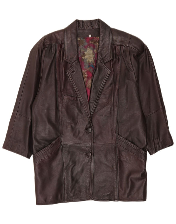 Cappotto oversize in pelle vintage da donna EU 38 Marrone medio