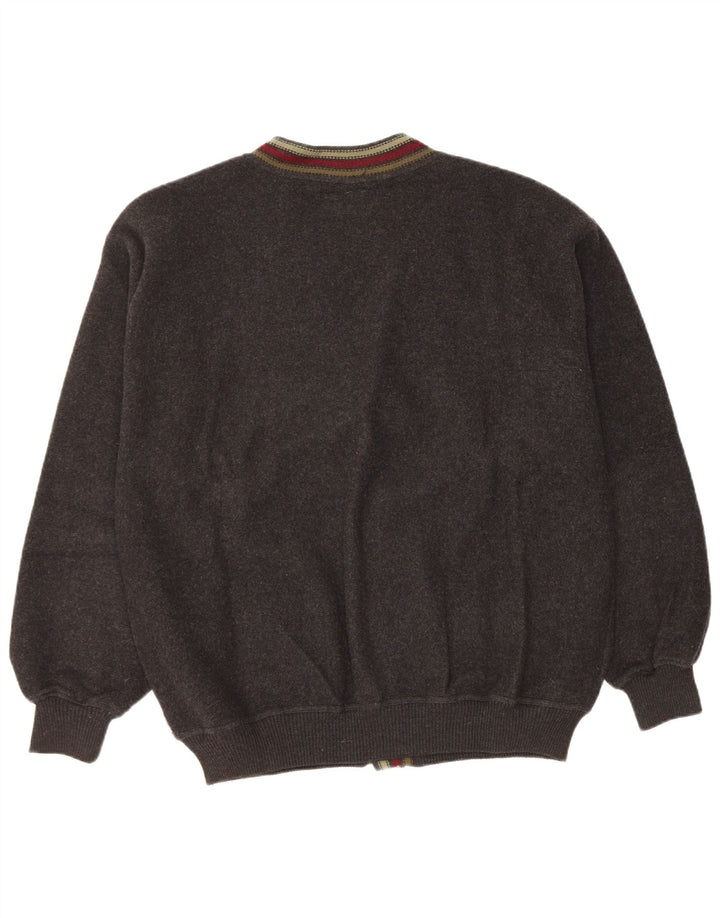 Maglione cardigan da uomo Malagrida XL in lana nera