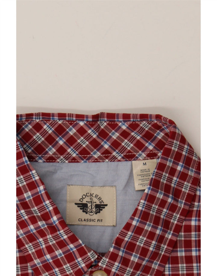 DOCKERS Mens Classic Fit Shirt Medium Red Check Cotton Vintage Dockers and Second-Hand Dockers from Messina Hembry 
