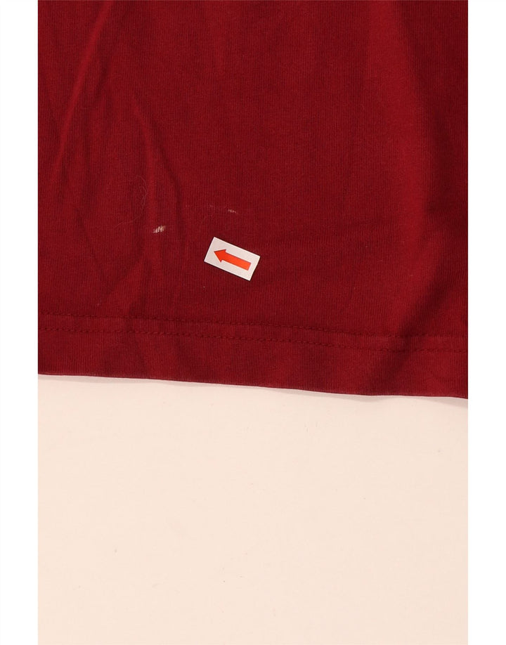 T-shirt grafica da uomo Adidas Top piccola in cotone rosso