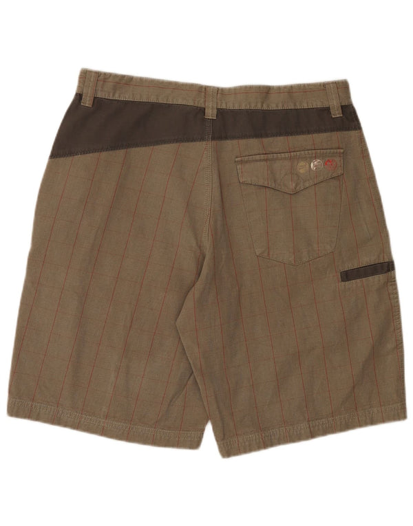 Pantaloncini cargo Nike da uomo medi W32 in cotone a quadri beige