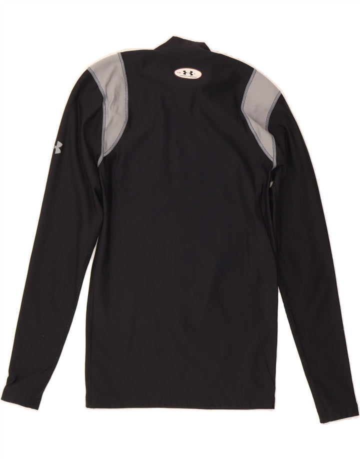 UNDER ARMOUR Womens Top Long Sleeve UK 14 Large Black Colourblock Nylon Vintage Under Armour and Second-Hand Under Armour from Messina Hembry 