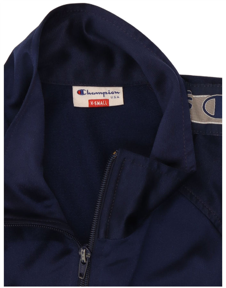 Giacca da tuta grafica da uomo Champion XS Colorblock blu navy