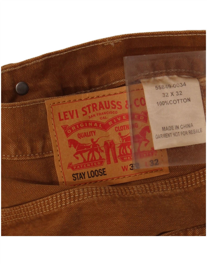 Pantaloni cargo larghi da uomo Levi's W32 L32 in cotone marrone