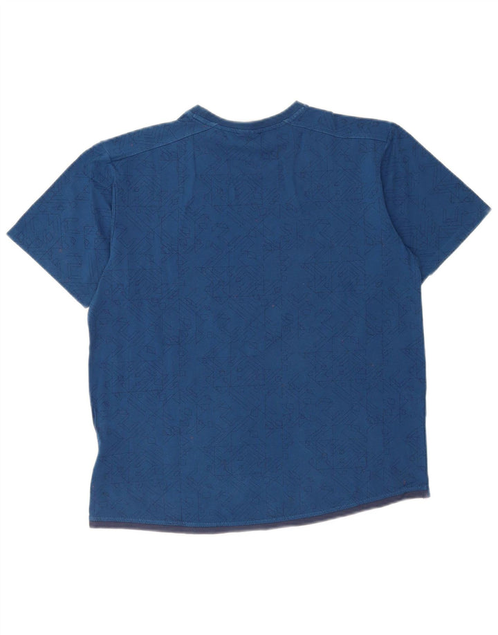 T-shirt grafica da uomo Nike Air Top in cotone geometrico blu medio