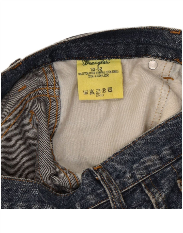 Jeans dritti da uomo Wrangler W32 L32 cotone blu navy