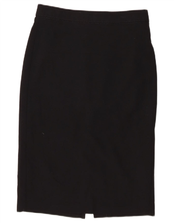 Gonna a tubino da donna Marks & Spencer UK 10 piccola W28 poliestere nero