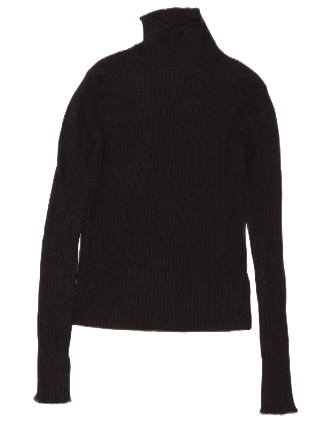 Maglione maglione a collo alto da donna Zara UK 12 viscosa nera media