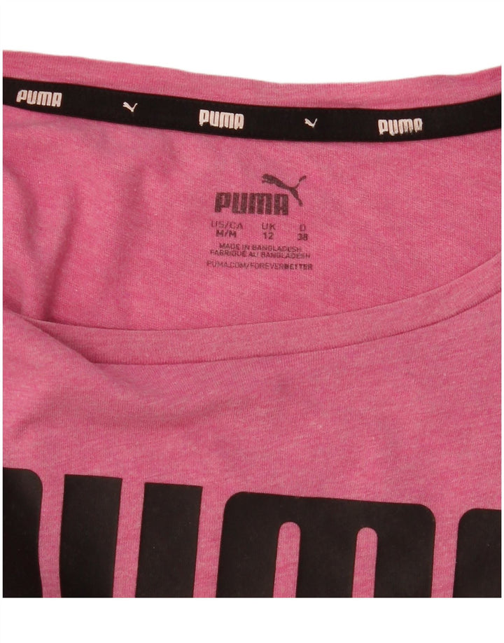 T-shirt grafica da donna Puma UK 12 rosa medio