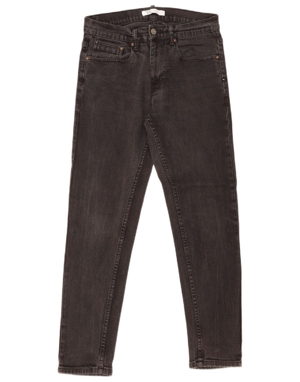 Jeans slim da uomo Zara EU 42 Large W32 L30 Neri