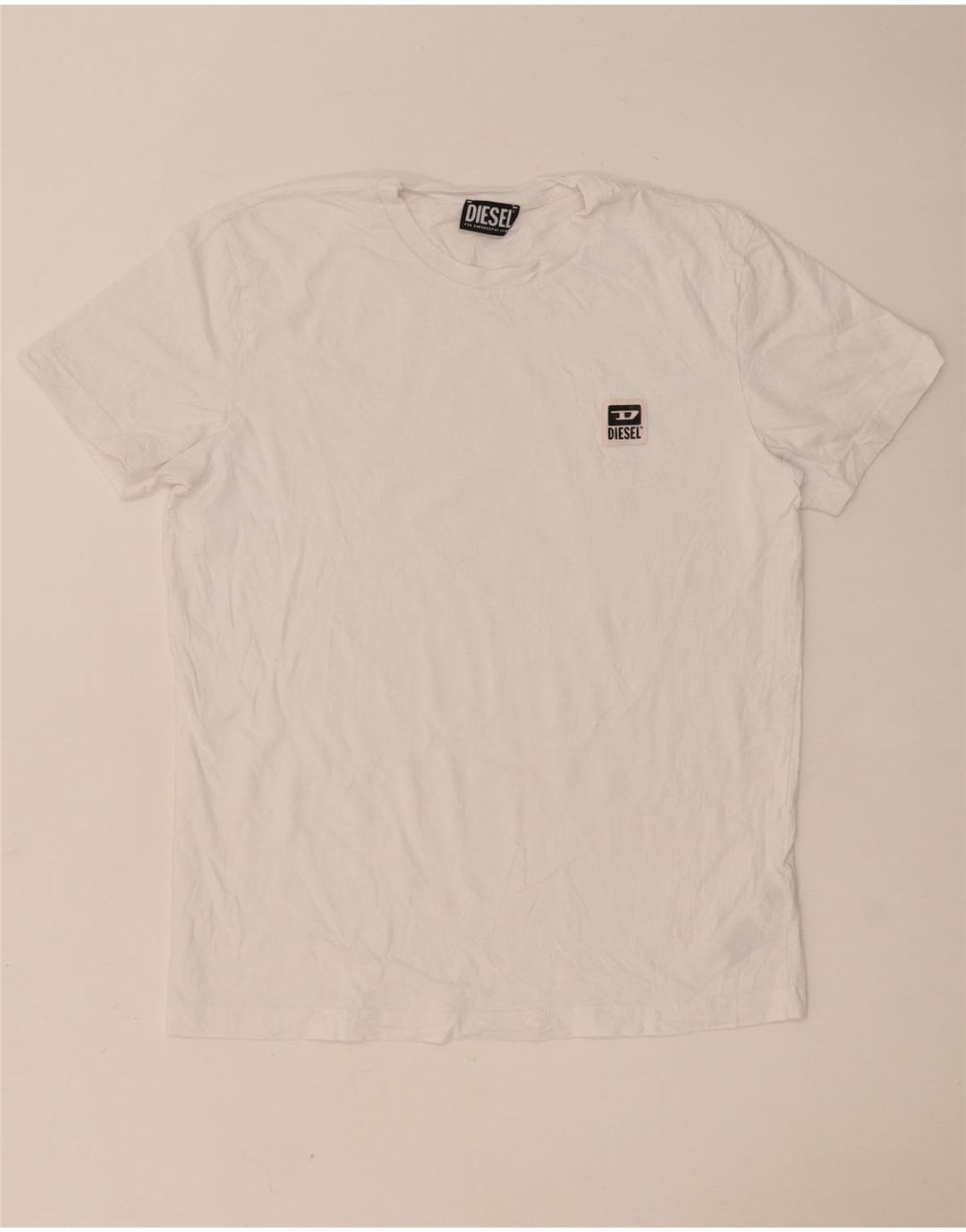 T-shirt da uomo Diesel Top Large in cotone bianco