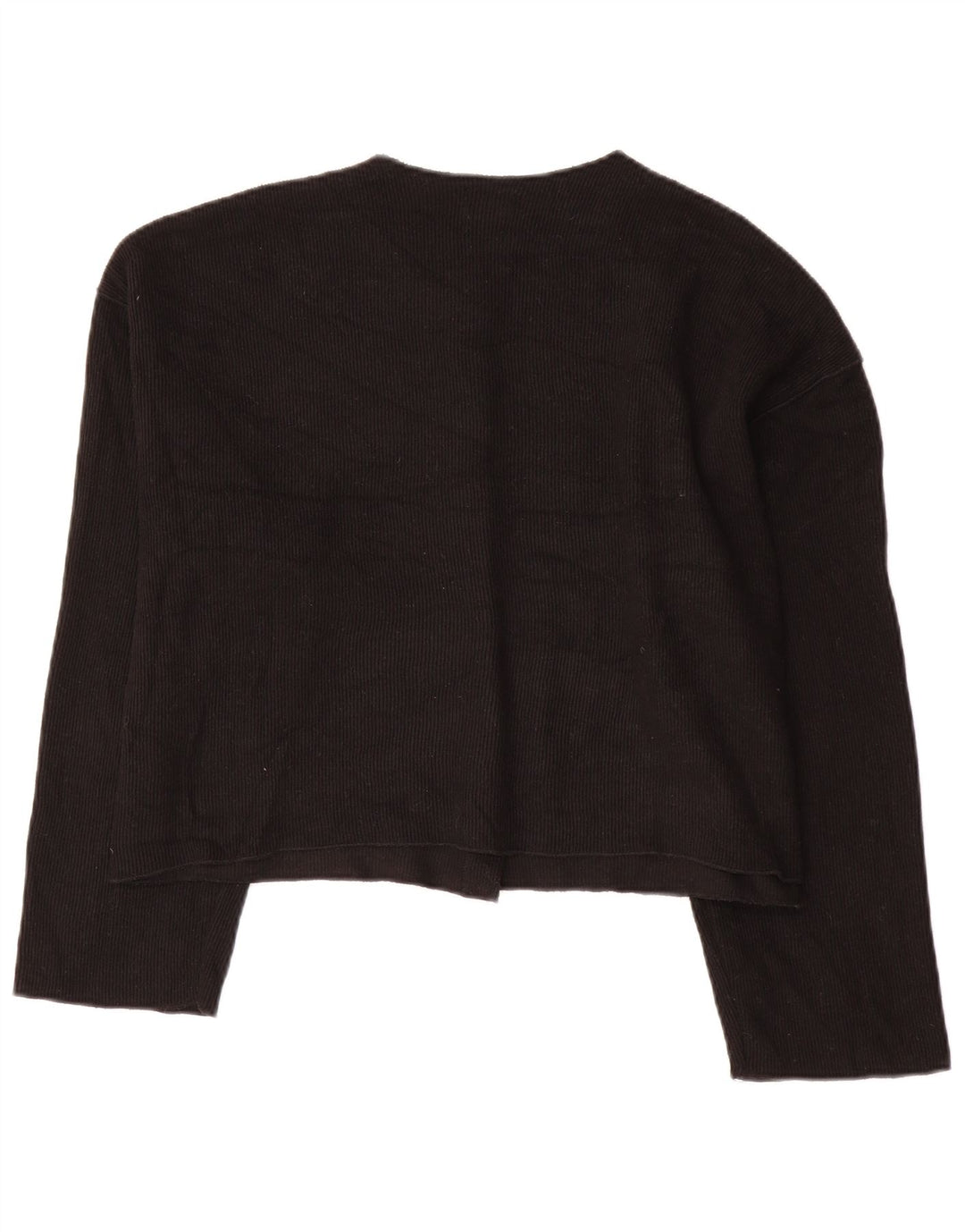 Maglione cardigan corto da donna Zara UK 18 XL poliestere nero