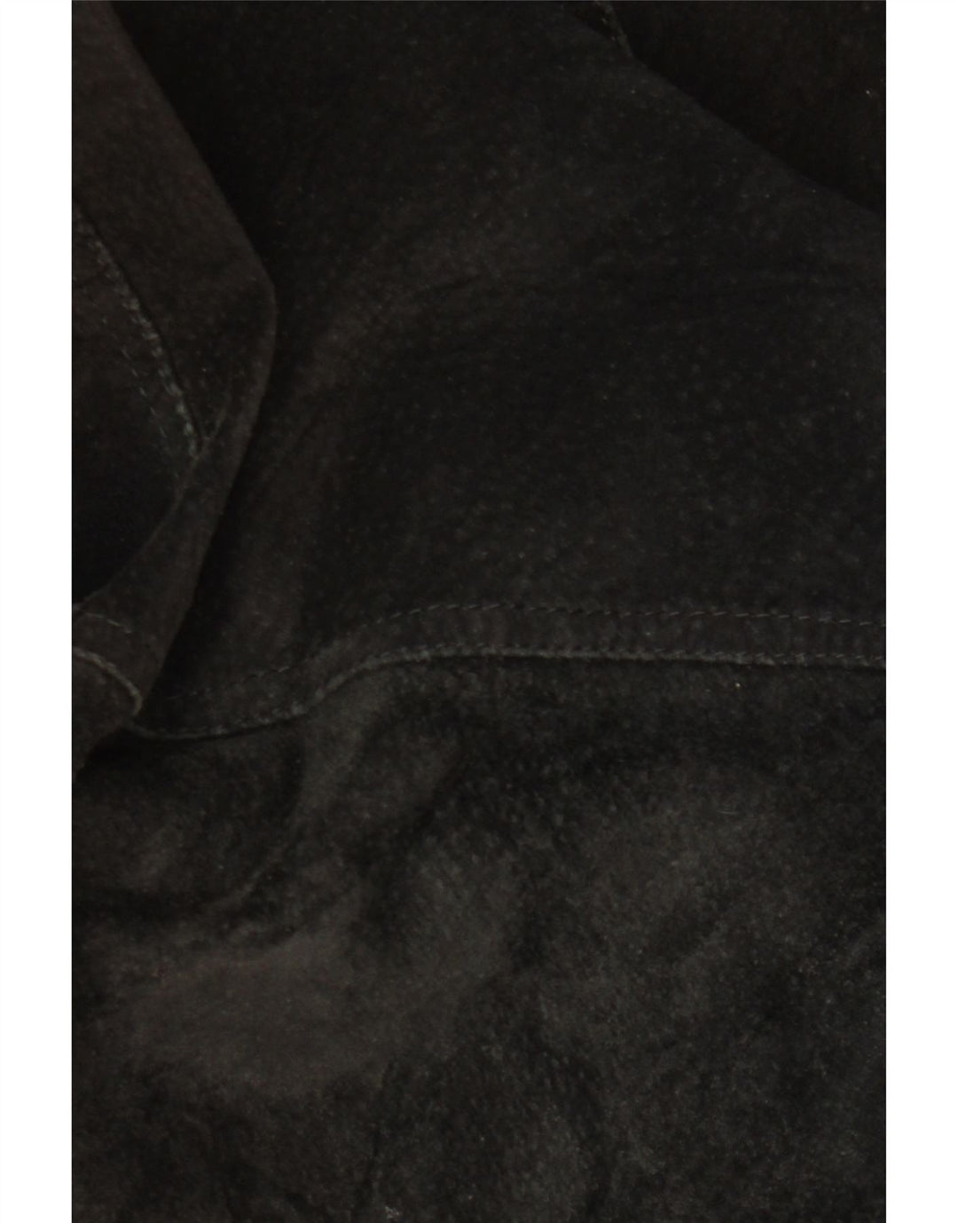 Giacca in pelle scamosciata oversize da donna VINTAGE UK 18 XL in pelle geometrica nera