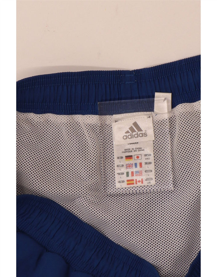 Pantaloncini da bagno Adidas da uomo grandi in nylon blu