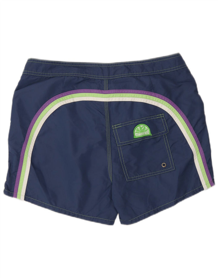 Pantaloncini da bagno da uomo Sundek medio in nylon blu navy