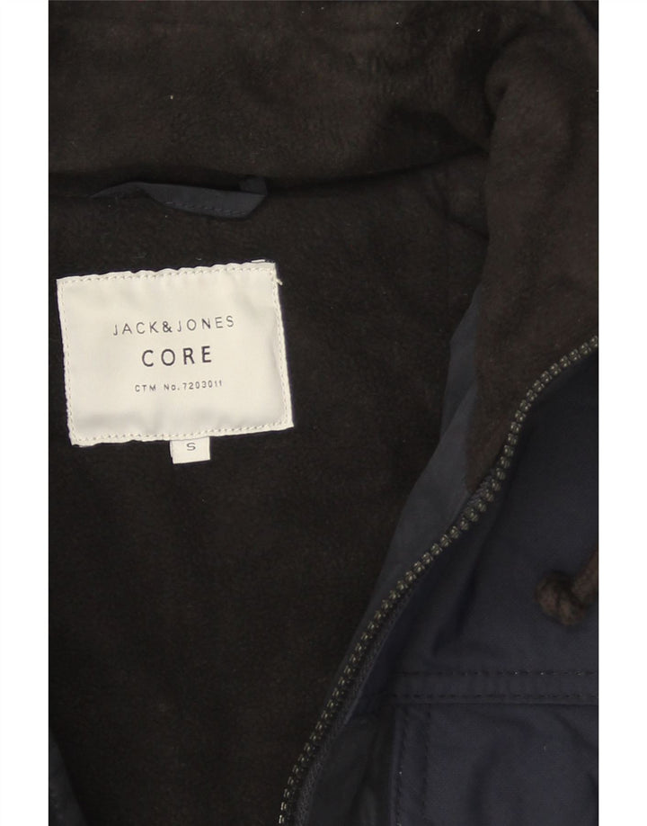 Jack & Jones Giacca da uomo con cappuccio UK 36 Small Poliestere blu navy