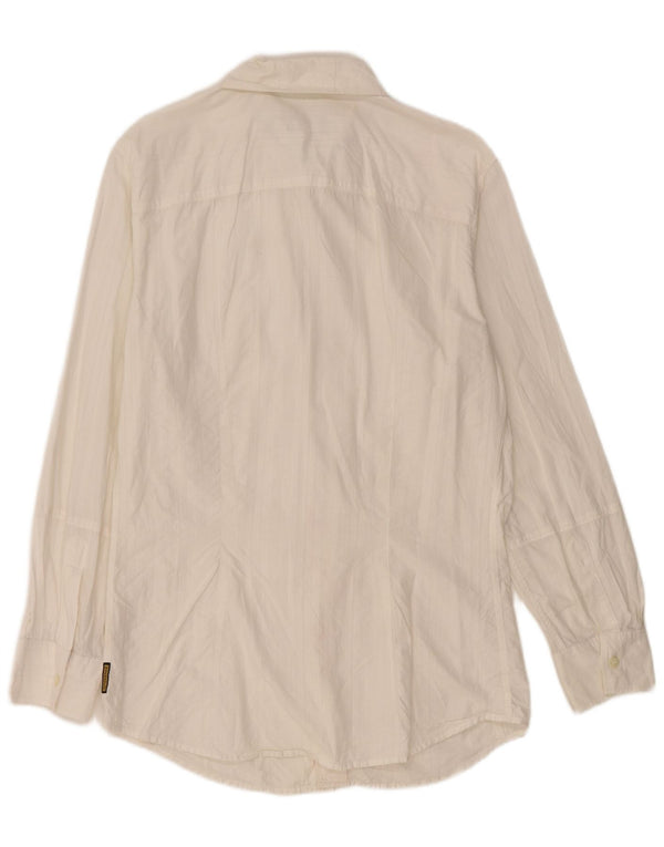 ARMANI JEANS Camicia da uomo in cotone bianco sporco medio