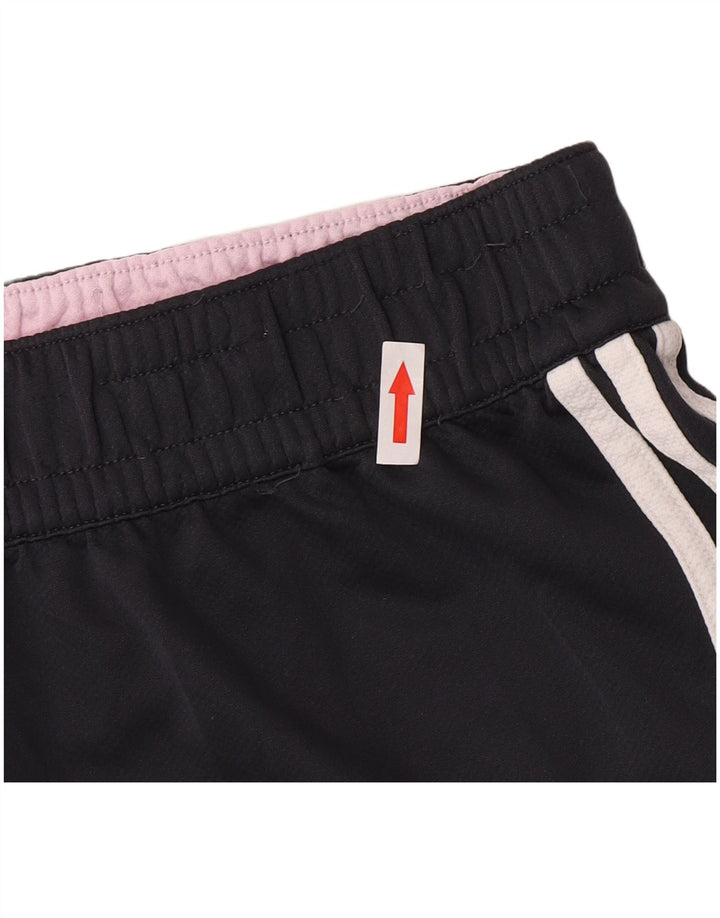 Pantaloncini sportivi da donna Adidas UK 16 Large blu navy in poliestere