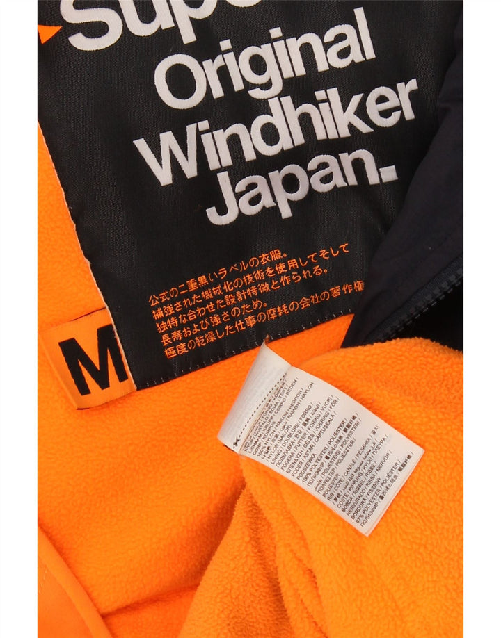 Gilet imbottito con cappuccio Windhiker da uomo SUPERDRY UK 38 nylon medio blu navy