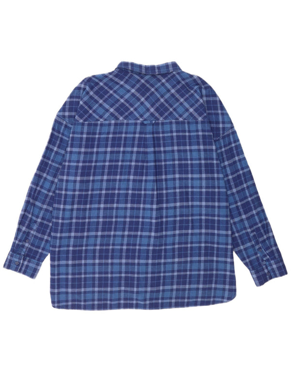 Camicia overshirt da donna in flanella Fat Face UK 20 2XL Cotone a quadri blu