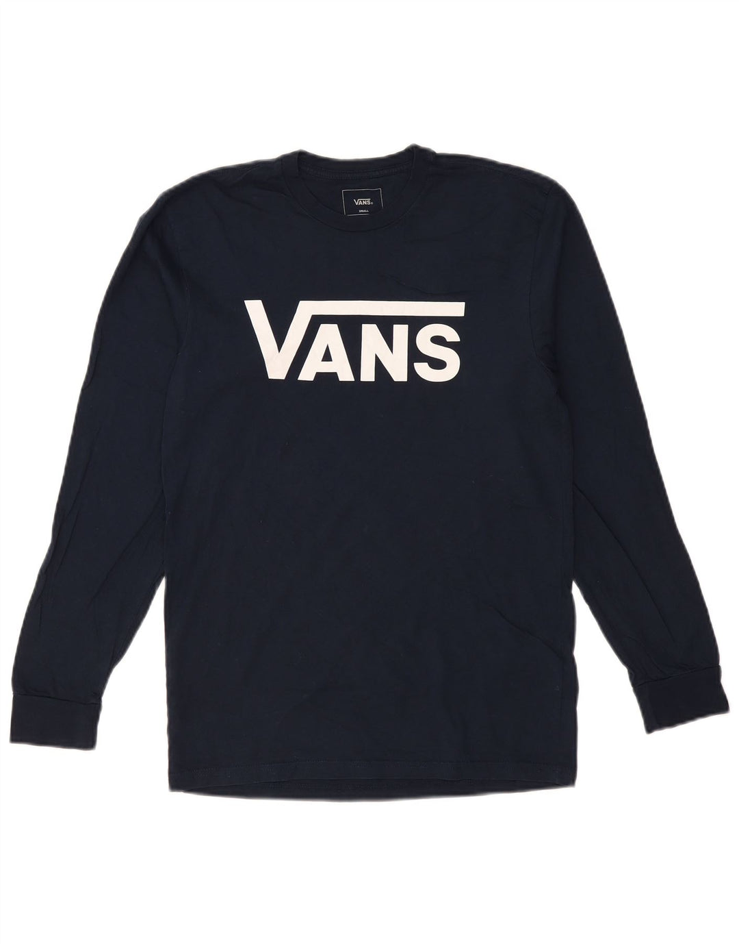 VANS Top grafico da uomo con vestibilità classica, manica lunga, piccolo, cotone blu navy