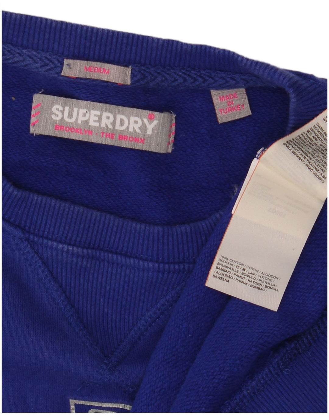 Felpa con grafica oversize da donna Superdry UK 14 Blu medio