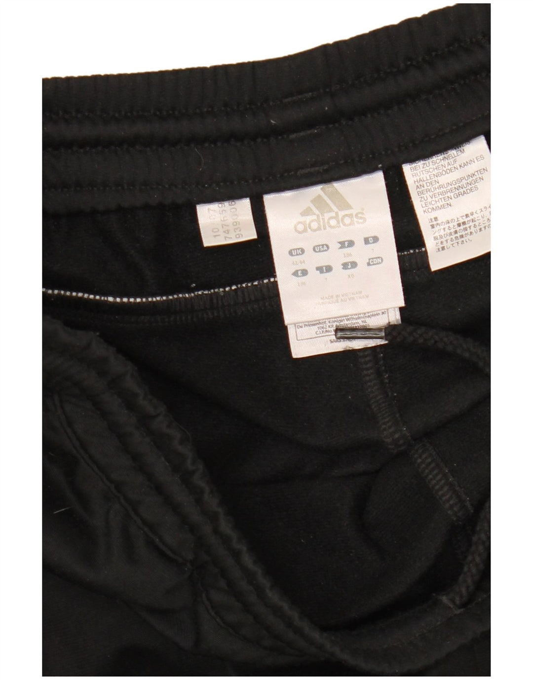 Pantaloni da tuta da uomo ADIDAS UK 42/44 Large Nero Poliestere